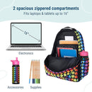 Wildkin ECO rPET 17-inch Large Backpack – Sustainable, Padded, Adjustable – Rainbow Hearts by TinyTreasures Baby Boutique