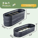 KING BIRD Raised Garden Bed Kit 2025 Upgraded Modular DIY Galvanized Planter Garden Box Outdoor for Gardening, Vegetables, Flowers, Elegant Roman Column Design, 71x24x24 in, Dark Grey by GreenHaven Gardens