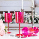 Ciaell 12 Pack Plastic Wine Glasses - 10Oz Hot Pink Plastic Wine Glasses With Stem - Disposable Stemmed Cups for Parties & Weddings by CozyNest Decor