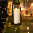 Homemory Outdoor Waterproof LED Candles, Battery Operated with Remote and Timers, Electric Fake Plastic Pillar Candles, Ivory White, Set of 2 by CozyNest Decor