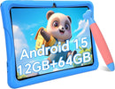 Kids Tablet 10 inch, Android 15 Tablets for Kid, Parental Control, Pre-Installed Kiddos Software & Kids Space, Includes Case & Stylus Pen, 12GB RAM 64GB ROM, 2TB Expand, HD IPS Screen(Blue) by TinyTreasures Baby Boutique
