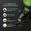 BENTODENT Fluoride Free Organic Charcoal Toothpaste with Bentonite Clay for Teeth Whitening- Natural Sensitive Teeth Whitening Toothpaste, Vegan, Travel by CozyNest Decor