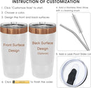 iProductsUS Personalized Gift For Women Mother's Day & Cruises - 20oz, Custom Tumbler w/Spill Proof Lid - Insulated Travel Coffee Mug - Stainless Steel Double Wall Coffee Tumbler, Cup (Rose Gold) by TinyTreasures Baby Boutique