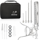 Premium Meat Injector Kit - Stainless Steel Marinade Syringe with 4 Needles, Leak-Proof, Food-Grade Injector for BBQ, Turkey, Chicken, and Grilling – Includes Bonus Glass Tube(9.1in) by GreenHaven Gardens