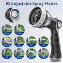 Retractable Garden Hose Reel,1/2 in x 50 ft Wall Mounted Hose Reel,10-Pattern Spray Nozzle, Any Length Lock/Slow Return System/Wall Mounted/180°Swivel Bracket by GreenHaven Gardens