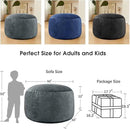 Bean Bag Chairs for Adults - Memory Foam Furniture BeanBag Chair - Kids/Teens Sofa with Soft Micro Fiber Cover - Round Fluffy Couch for Living Room Bedroom College Dorm - 5 ft, Grey by CozyNest Decor