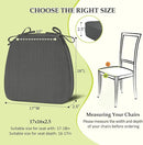 Chair Cushions for Dining Chairs, Indoor Chair Cushions with Ties，Waterproof Chair Pads Set of 6, Dark Grey, 17x16x2.5 Inch by GreenHaven Gardens