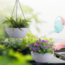 10 inch Hanging Planters for Outdoor Indoor Plants with Drainage Holes and Chain, 2 Pack Round Hanging Flower Plant Pots for Garden Home Porch Decor, Speckled Grey by CozyNest Decor