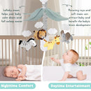 Animals Crib Mobile for Boys & Girls - Safari Baby Mobile for Crib with Upgraded 3-Mode Music Box, Nursery Mobiles, Fits Standard Cribs by TinyTreasures Baby Boutique