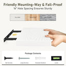 Fun Memories White Floating Shelves Wall Shelf 24 Inch Long, Rustic Bathroom Shelves, Wall Mounted Wood Floating Shelf for Kitchen, Living Room, Bedroom, 24 x 6.7 x 1.4 inch Set of 3 by CozyNest Decor