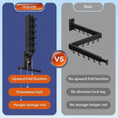 Drying Rack Clothing, Retractable Clothes Drying Rack,Wall Mounted Laundry Rack, Laundry Drying Rack Wall Mount,Collapsible Clothes Rack,can Fold Upward & Left & Right,Black Color by CozyNest Decor