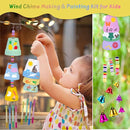 FULAIERGD 3 Pack Wind Chime Making Kit for Kids- Wind Chime Craft Painting Kit-Ceramic Pot, Bells, Stencils and Beads DIY Crafts Gifts for End of Year Student, Christmas, Birthday, Summer Decor by TinyTreasures Baby Boutique