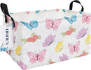 Rectangular Folding Laundry Basket,waterproof Canvas Basket,gift basket,Suitable for children's room,Office,Clothes,Toys Storage(Butterfly) by TinyTreasures Baby Boutique