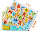 Wooden Puzzles for Toddlers, Voamuw Alphabet Number Shape Learning Education Preschool Toys for Kids Ages 3-6 Years Old (Set of 3) by TinyTreasures Baby Boutique