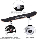 WhiteFang Skateboards for Beginners, Complete Skateboard 31 x 7.88, 7 Layer Canadian Maple Double Kick Concave Standard and Tricks Skateboards for Kids and Beginners by TinyTreasures Baby Boutique