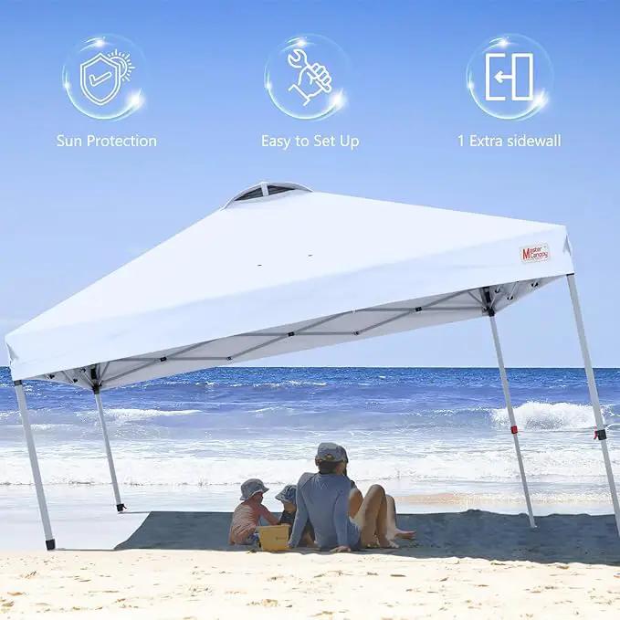 MASTERCANOPY Durable Pop-up Canopy Tent with 1 Sidewall (10'x10',White), photo 2 of 9