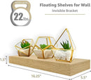 Sorbus Floating Shelves for Wall, Bathroom Shelves Wall Mounted for Kitchen, Bedroom, Living Room, Bathroom Storage, Over Toilet, Hanging Book Shelf for Wall Home Decor (Maple Wood, 4 Pack) by CozyNest Decor