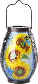 MUMTOP Solar Lanterns Outdoor Waterproof Sunflower Solar Powered LED Lights Hanging Solar Lantern Metal Decorative for Patio Table Garden Outside Yard Backyard by GreenHaven Gardens