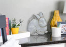 NAT & Jules Animal Character Shaped Dimensional Indoor Outdoor 11 inch Cast Resin Decorative Garden Stepping Stone, Patio, Walkway Sculpture Yard Art, Stone Grey Bunny by CozyNest Decor