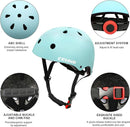 Kids Bike Helmet,Toddler Skateboard Helmets for Ages 2-3-5-8-14 Years Boys Girls，Adjustable Multi-Sport Bicycle Skateboarding Football Roller Skating Scooter Rollerblade Balance Bike Helmet by TinyTreasures Baby Boutique