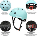 Kids Bike Helmet,Toddler Skateboard Helmets for Ages 2-3-5-8-14 Years Boys Girls，Adjustable Multi-Sport Bicycle Skateboarding Football Roller Skating Scooter Rollerblade Balance Bike Helmet by TinyTreasures Baby Boutique