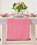 Solino Home Linen Table Runner 108 Inches Long - 100% Pure Linen Pink Carnation Table Runner 14 x 108 Inch for Halloween - Fete by CozyNest Decor