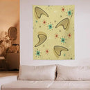 ICMOLYYENLO Boho Medieval Cat Tapestry, Abstract Atomic Starburst Geometric Aesthetic Art Wall Hanging For Bedroom Living Room Dormitory 60x60 Inches by CozyNest Decor