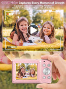 Digital Camera,FHD 1080P Kids Camera 44MP Point and Shoot Digital Cameras with 32GB Card,16X Zoom,Anti-Shake,Date Stamp,Compact Small Cameras Photography for Kids Student Teen Girl Boy(Pink) by TinyTreasures Baby Boutique