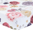 Lambs & Ivy Secret Garden Luxury Floral 3-Piece Cotton Sateen Crib Bedding Set by TinyTreasures Baby Boutique