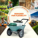Upgrade 2 Wheel Wheelbarrow, Yard Cart with Padded Handlebar, 14 Inch Pneumatic Tires for High Stability, Ideal for Moving Soil, Plant Shrub, Gardening Tool, Easy Assembly by GreenHaven Gardens