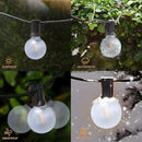 Outdoor LED String Lights, 50Ft with 52 Frosted White LED Globe Bulbs, Waterproof for Indoor/Outdoor Use, Perfect for Garden, Bistro, Pergola, Tents & Decorations, White by TinyTreasures Baby Boutique