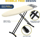 Ironing Board Full Size, RAINHOL Compact Iron Board with Iron Rest, Heat Resistant Cover with Ultra Thick Padding, Height Adjustable Heavy Duty for Home, Dorm, 43x13 Ivory by CozyNest Decor