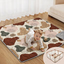 Blissful Diary Baby Play Mats for Floor, 47x47 Playpen Mat, Thicker Cushioning Padding Foam Playmat for Baby and Toddlers Infants, Non-Slip & Machine Washable, Boho Design by TinyTreasures Baby Boutique