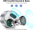 XLEADER Mini Bluetooth Speaker (Gift Box Packed) Portable Speakers Bluetooth Wireless with Micro SD Card Slot, Mic, Aux Input, Touch Screen, 12H Playtime, Small Speaker for Laptop Office Yoga,Silver by TinyTreasures Baby Boutique
