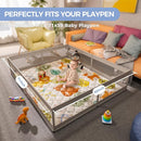 Baby Play Mat 71" X 59" Playpen Mat Upgraded Thicken Baby Floor Play Mat Non-Slip Cushioned Crawling Mat Waterproof Activity Playmats for Babies Toddlers Infants (71X59, Fox) by TinyTreasures Baby Boutique