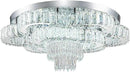 21 Inch Crystal Chandelier LED Flush Mount Ceiling Light Fixtures Luxury Chandeliers for Living Room Bathroom Bedroom Entrance Dining Room(Cool White) by CozyNest Decor