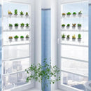 Clear Hanging Window Plant Shelves,2-Pack 3-Tier,Indoor Windows Wall Hanging Plant Stand Flower Display,Flower Pot Organizer Storage for Window Grow Herbs,Microgreens,Succulents,Flower,16-Inch by GreenHaven Gardens