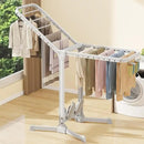 Heavy Duty Clothes Drying Rack Foldable, Aluminum Large Drying Rack Clothing with 2 Height-Adjustable Drying Wings, Laundry Racks for Drying Clothes,Easy to Fold,Indoor Outdoor Use by CozyNest Decor