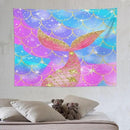 HZOHNAGO Mermaid Scales Tapestry Colorful Shiny Scales Mermaid Tail Pattern Printed Wall Tapestry Wall Hanging for Bedroom Living Room Dorm 80" W x 60" H by CozyNest Decor