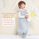Baby Toddler Sleep Sack with Feet 2.5 TOG Winter, Wearable Blanket with Legs, Toddler Sleeping Sack Long Sleeve (Giraffe, 12-24 Month) by TinyTreasures Baby Boutique