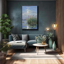 Landscape poster artwork art poster natural landscape painting reed marsh under the moonlight suitable for living room bedroom home wall by CozyNest Decor