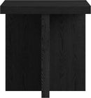 Henn&Hart 22" Wide Square Side Table in Natural Black, for Home, Living Room, Bedroom, Entertainment Room, Office by CozyNest Decor