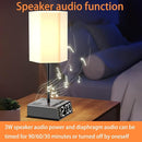 Table Lamp Alarm Clock with USB Ports and AC Outlet, Beside Lamp with Charging Station Speakers and Radio, Power Outlet with Touch Control 3-Way Dimmable Nightstand Lamp for Kids Study Room, Bedroom by TinyTreasures Baby Boutique