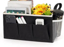 Bedside Storage Caddy/Bedside Hanging Storage Bag for Headboards Bunk Beds Dorm Rooms Book Phone Magazine Holder (New Black) by CozyNest Decor