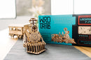 Wood Trick Wooden Toy Train Set with Railway - 34x7″ - Locomotive Train Toy Mechanical Model Kit - 3D Wooden Puzzles for Adults and Kids to Build - Engineering DIY Models for Adults to Build by TinyTreasures Baby Boutique