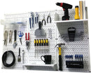 Wall Control Pegboard Organizer 4 ft. Metal Pegboard Standard Tool Storage Kit & Pegboard Shelf 6in Deep Pegboard Shelf Assembly for Pegboard and Slotted Tool Board – White by GreenHaven Gardens
