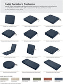 Classic Accessories Montlake Water-Resistant 23 x 20 x 4 Inch Patio Lounge Back Cushion, Heather Indigo Blue, Outdoor Loveseat Cushions by GreenHaven Gardens