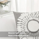 HWY 50 Grey Gray Decorative Throw Pillow Covers 18x18 Inch (1 Piece), Modern Embroidered Cotton Farmhouse Cushion Cover Pillow Case for Couch Living Room Bed Sofa, Sunflower by CozyNest Decor