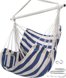 ADVOKAIR Hammock Chair Swing (500 lbs Max) - Hanging Hammock Chair Rope Swing Indoor for Bedroom, Outdoor, Patio, Bedroom, Porch, Deck - Sturdy Steel Bar with Anti-Slip Safety Rings by GreenHaven Gardens