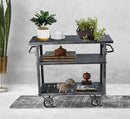 Diwhy Industrial 3 Tier Rolling Utility Storage Cart Wine Beverage, Metal Wine Rack with Wheels Kitchen Bar Dining Room Tea Wine, Serving Cart by CozyNest Decor